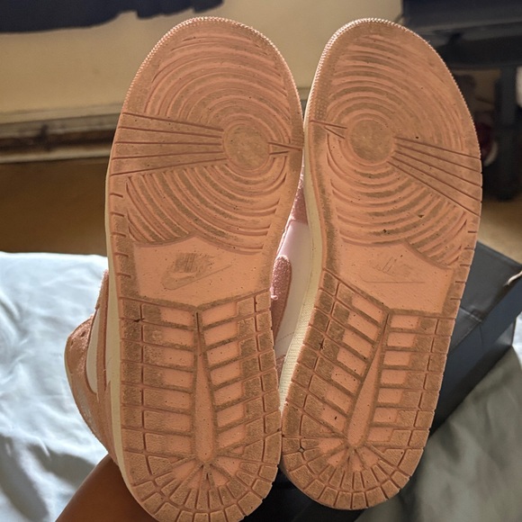 Jordan High Top Sneakers in Pink and White - Picture 4 of 10